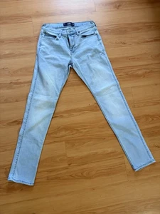 Jeans Hollister uomo 31x30 blu chiaro impilato skinny avanzato elasticizzato antistress - Foto 1 di 15