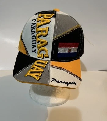 Gorra Paraguay Sombrero Adulto Ajustable Blanco Amarillo Gris Negro Nueva con Etiquetas Foto 1 de 4