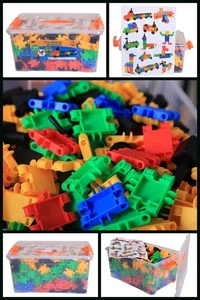 BESCHÄDIGTE BOX 160/400/570 Teile Connect A Square Bauset für Kinder Geschicklichkeit - Bild 1 von 7