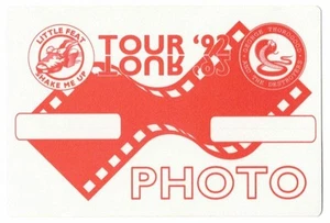 Little Feat Shake Me Up Tour 1992. Cloth Photo Backstage Pass. OTTO - Picture 1 of 2