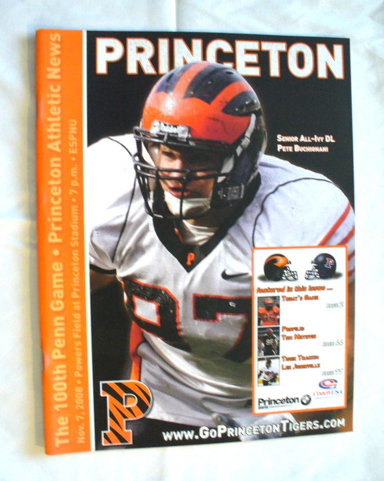 NCAA - Princeton University Tigers Football GameDay Program 11/7/08 - EXCELLENT - Image 1 of 1