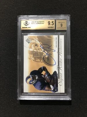 2002 Upper Deck SP Authentic LAMAR GORDON #203 BGS 9.5 💎 ROOKIE AUTO 0009/1150 - Image 1 of 2