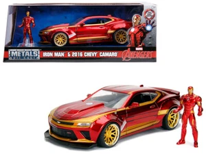 Jada 99724 2016 Chevrolet Camaro with Iron Man Diecast Figure "Marvel" 1/24 - Picture 1 of 1