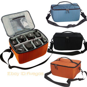 Lens Bag Waterproof DSLR SLR Padded Insert Partition Handbag Camera Shoulder Bag
