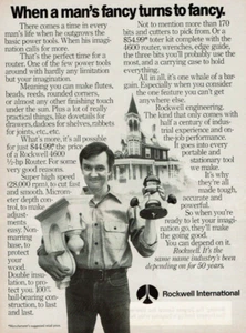 1977 Vintage Print Ad Rockwell International 4600 1/2 PS Router Man Holding Home - Bild 1 von 2