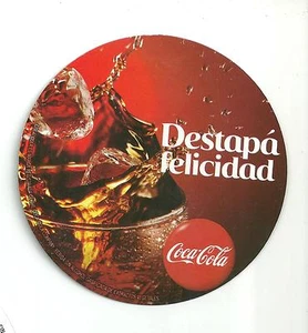 COCA COLA COASTER DESTAPA FELICIDAD EDITION ARGENTINA UNUSED - Picture 1 of 1