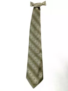 Geoffrey Beene Men's Silk Neck Tie Tan with Mini Arrow Design - Picture 1 of 4