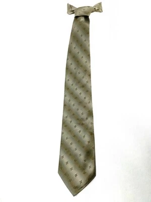 Corbata de cuello de seda para hombre Geoffrey Beene bronceada con diseño de mini flecha  Foto 1 de 4