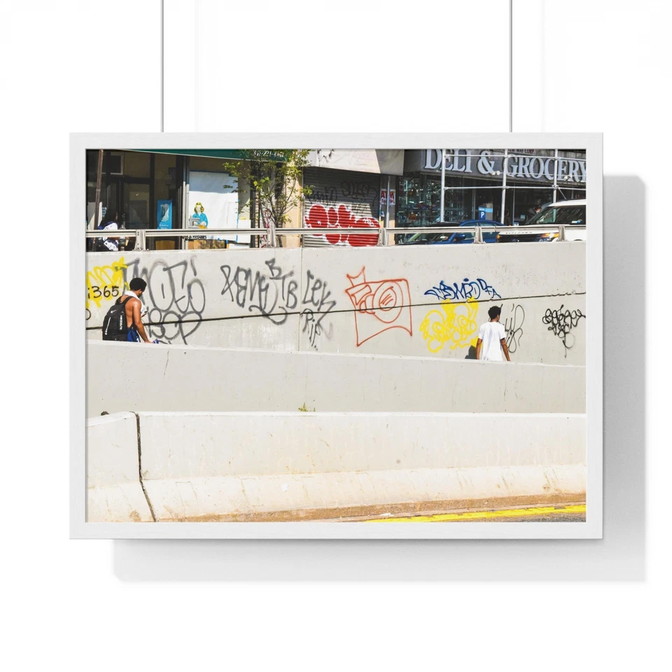 Arte de pared urbano en blanco y negro | Póster de bellas artes | Fotografía callejera del Bronx 18x24 Foto 1 de 1