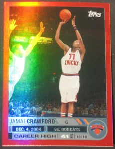 Jamal Crawford 2005-06 Topps Big Game Rojo Paralelo #63 (21/99) New York Knicks - Imagen 1 de 2