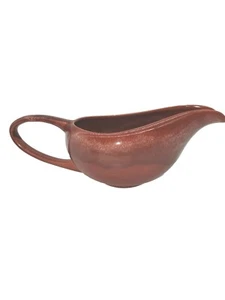 Vernonware Redwood Brown Drip Glaze Gravy Boat California Heritage MCM Vintage - Picture 1 of 5