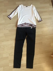 Street One Kombination Shirt u.Hose für Damen o. Mädchen Gr.36./38 Fb: Weiß-Blau - Bild 1 von 5