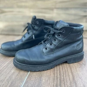 Timberland Botas Impermeables Negras Talla 9.5 Cuero Genuino Superior - Imagen 1 de 6