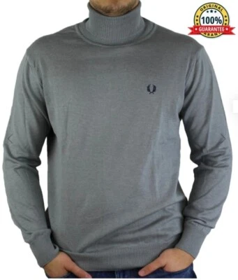 Suéter Fred Perry cuello alto 100% original otoño/invierno - Imagen 1 de 4