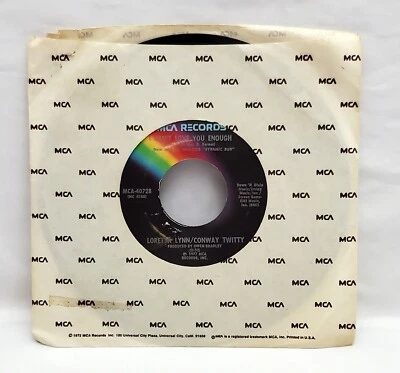 Loretta Lynn/Conway Twitty I Can't Love You Enough/The Bed 45 RPM Vinyl Single - Image 1 of 3