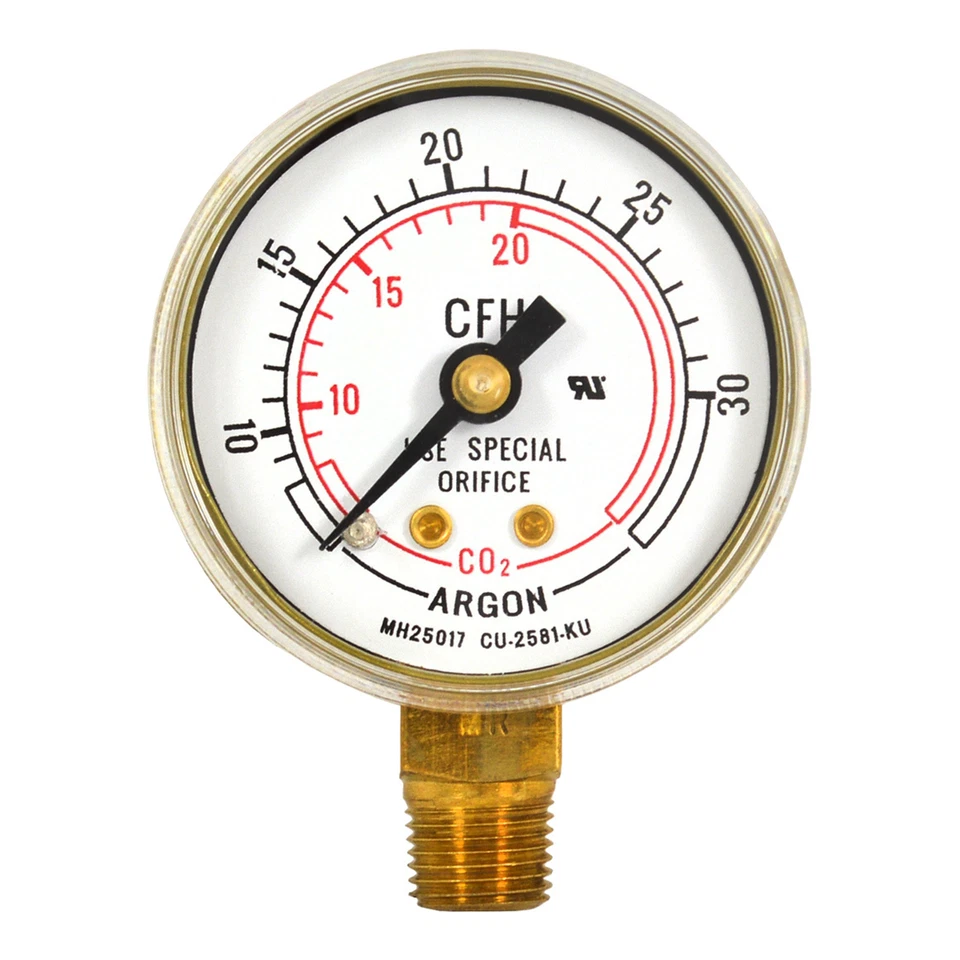 1-1/2" x 30 CFH Welding Regulator Repair Replacement Gauge 1/8 NPT Argon - Image 1 of 1