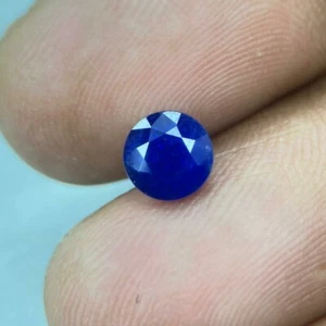 1.33 Cts | natural loose" Sapphire | royal blue | Round Shape | Stepcut - Picture 1 of 5