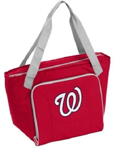 Washington Nationals 30 Can Cooler Tote Bag, Red Cover