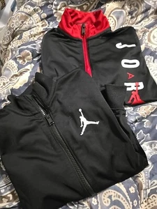 Nike Air Jordan Jackets Youth Boys Large 6 - 7 Black Full Zip Graphic Bundle - Picture 1 of 13