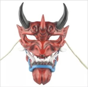Japanese Prajna Mask Hannya Noh Kabuki Devil Demon Oni Samurai Halloween Mask - Picture 1 of 15
