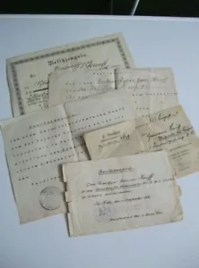 DEUTSCH - Originaldokumentengruppe. EK I, schwarz & silberne Wunde & Service Award. - Bild 1 von 6