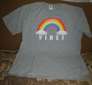 Rainbow Vibes Graphic T shirt XXL Top Woman Fast Shipping! NEW Fast Shipping - Picture 1 of 5