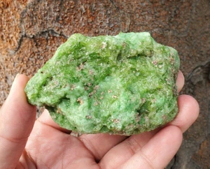 198G Nuevo Discovery Sumatra Extreme Raro Verde Epidota Cristal Mineral Áspero - Imagen 1 de 10