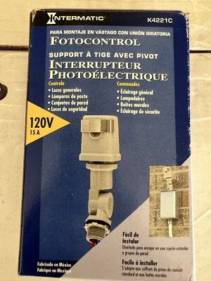 Intermatic K4221C 120-Volt Stem Swivel Mount Thermal Photocontrol (Photocell) - Image 1 of 3