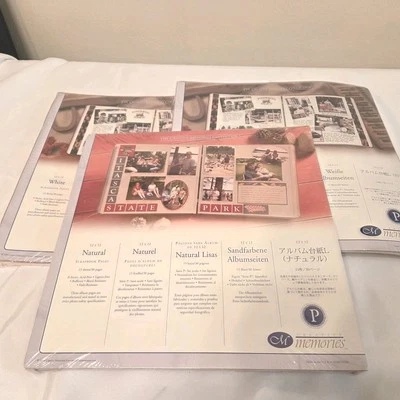 Creative Memories 12x12 Hinged Pages-Refill LOT of 3 Packs for Strap Albums NEW - Image 1 of 4