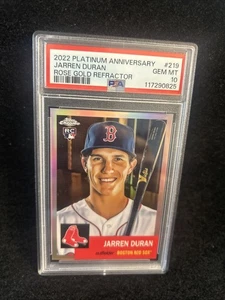 PSA 10 2022 PLATINUM ANNIVERSARY ROSE GOLD REFRACTOR JARREN DURAN RC /75 POP 1 - Picture 1 of 2