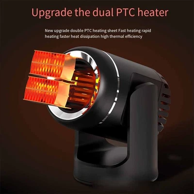 Car Air Heater Heating Fan Windshield 24V 150W Defroster Defogger 360° Portable - Image 1 of 4