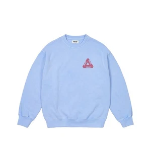 Palace Reacto Tri Ferg Crewneck Sweatshirt Blue Size Medium - Picture 1 of 7