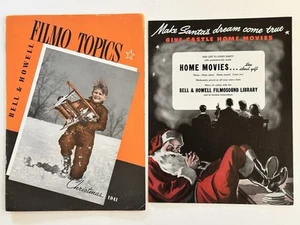 Bell & Howell FILMO TOPICS Christmas 1941 Vintage Movie Cams Magazine & Insert - Picture 1 of 10
