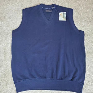 Mens Steve Strickner for Fairway Sport Pullover Vest SZ XL VNeck Navy Blue NWTGS - Picture 1 of 8