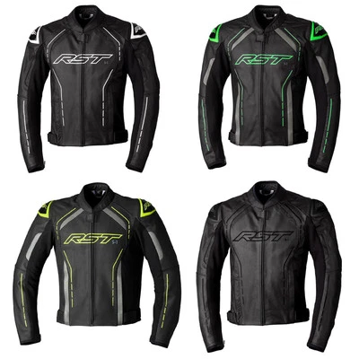 RST S1 Mens Leather Motorcycle Jacket Track Race Sports Motorbike Jackets - Image 1 of 2