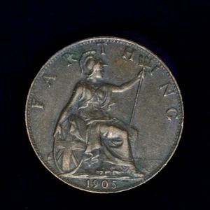 GB EDWARD VII BRONZE FARTHING 1905 ++ SCHARFE STUFE !! ++ [190-08] - Bild 1 von 2