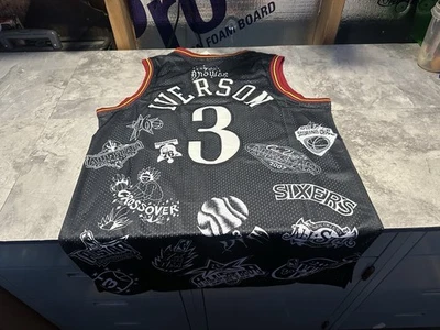 Men's Philadelphia 76ers Allen Iverson Mitchell & Ness Tattoo Swingman Jersey M - Image 1 of 4