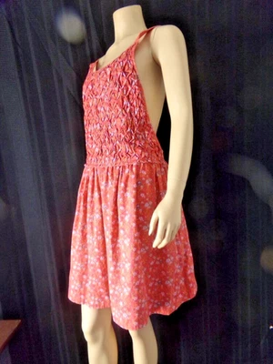 FREE PEOPLE Dress Petunia Poppy combo Large floral Mini adjustable straps NWT - Image 1 of 4