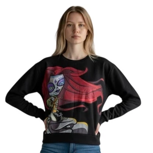 Catrinas Calavera Graphic Sweatshirt Small Schwarz Goth Gothic Edgy Grunge Punk - Bild 1 von 12