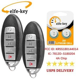2 For 2016 2017 2018 Nissan Altima Maxima 5b Keyless Smart Remote Car Key Fob 4A - Picture 1 of 9
