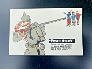 Propaganda-Postkarte - 1.WK - "Feste druff" - Picture 1 of 2