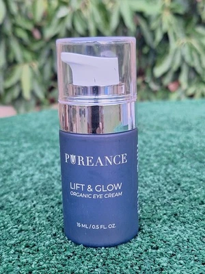 PUREANCE Lift & Glow Organic Eye Cream - 0.5 Fluid Ounce / 15 ML Vegan - Image 1 of 4