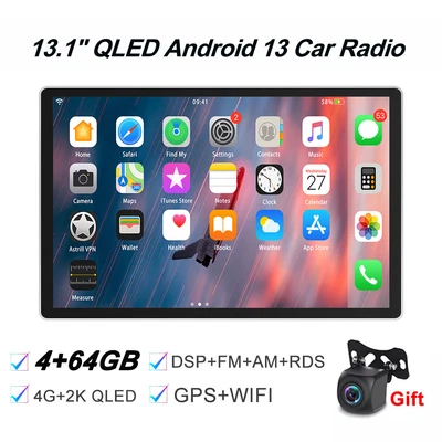 13.1''Android 13 8 CORE 4+64GB Car radio stereo 4G DSP Carplay QLED Touch Screen - Image 1 of 4