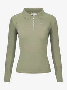 Polo deportivo de manga larga LeMieux Fern | Ligero, malla, tela de piqué - Imagen 1 de 9