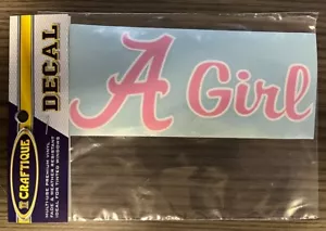 University of Alabama Crimson Tide Girl 6" Pink Vinyl Decal #1 Sticker BAMA GIRL - Picture 1 of 1