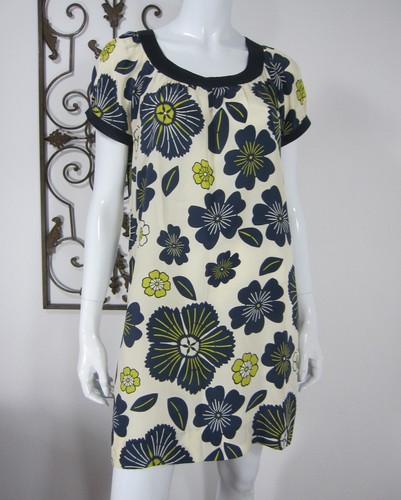 ABITO MOULINETTE SOEURS VETEMENTS 100% SETA MANICA CORTA Taglia XS FLOREALE