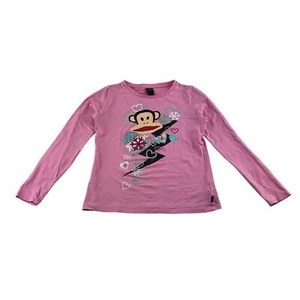 Paul Frank t-shirt 9-10 years pink Julius and snowflakes - Picture 1 of 9
