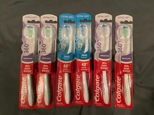 6 New Colgate 360 Sensitive Extra Soft Toothbrush Lot Assorted Colors 6 - Picture 1 of 1