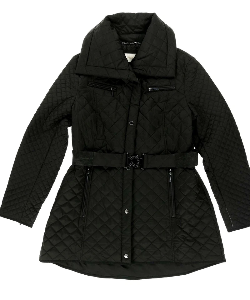 Abrigo acolchado negro para mujer LAUNDRY BY SHELLI SEAGEL 132665 talla X-grande Foto 1 de 4