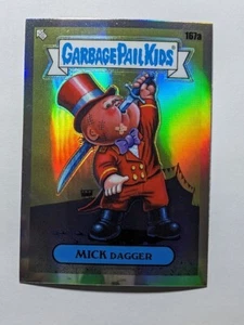Cubo de basura para niños Mick Dagger 167a GPK Topps 2022 cromo serie 5 refractor - Imagen 1 de 2